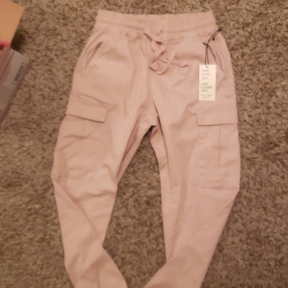 Pinkish Tan Cargo Pants.